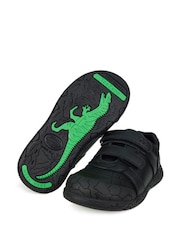 Toezone Boys Rebel Dinosaur Print School Black Shoes - Image 4 of 6