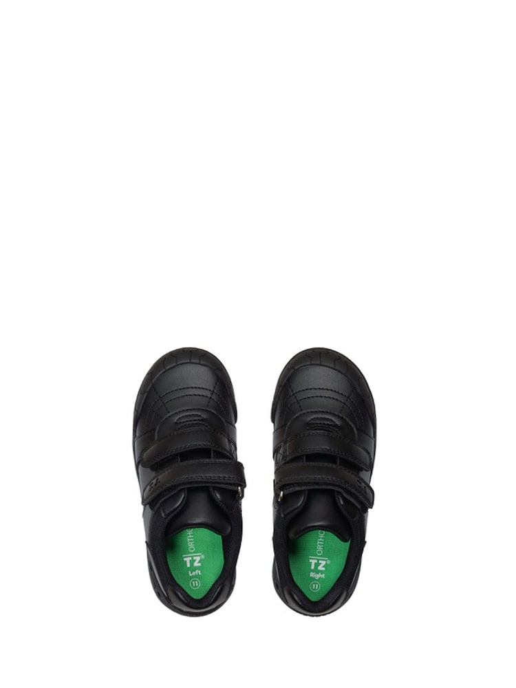 Toezone Boys Dex Vegan Dinosaur Print Black School Shoes - Image 3 of 5