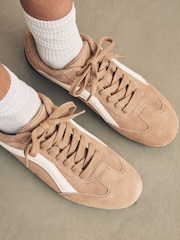 Camel Forever Comfort® Leather Slimsole Lace-Up Trainers - Image 2 of 13