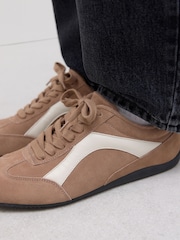 Camel Forever Comfort® Leather Slimsole Lace-Up Trainers - Image 3 of 13
