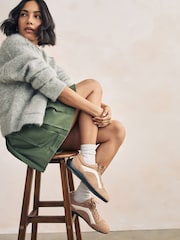 Camel Forever Comfort® Leather Slimsole Lace-Up Trainers - Image 4 of 13