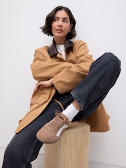 Camel Forever Comfort® Leather Slimsole Lace-Up Trainers - Image 5 of 13