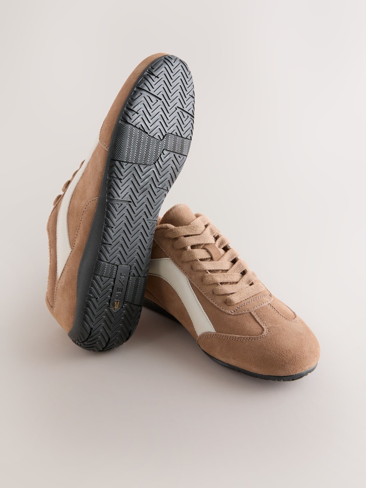 Camel Suede Forever Comfort® Leather Slimsole Lace-Up Trainers - Image 9 of 9 Camel Suede Forever Comfort® Leather Slimsole Lace-Up Trainers - Image 9 of 9