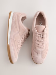 Rosa - Forever Comfort® Leather Stitch Panel Detail Lace Up Trainers - Imagen 1 de 5