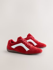 Rot - Forever Comfort® Leather Slimsole Lace-Up Trainers - Bild 6 von 9