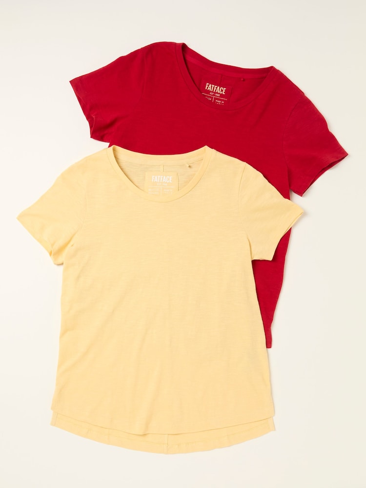 FatFace 2 Pack Colour Block T Shirt - Imagen 1 de 10 FatFace 2 Pack Colour Block T Shirt - Imagen 1 de 10
