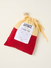 FatFace 2 Pack Colour Block T Shirt - Imagen 10 de 10