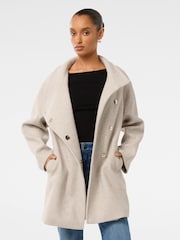 Forever New Cream Lola Petite Wrap Coat - Image 1 of 5