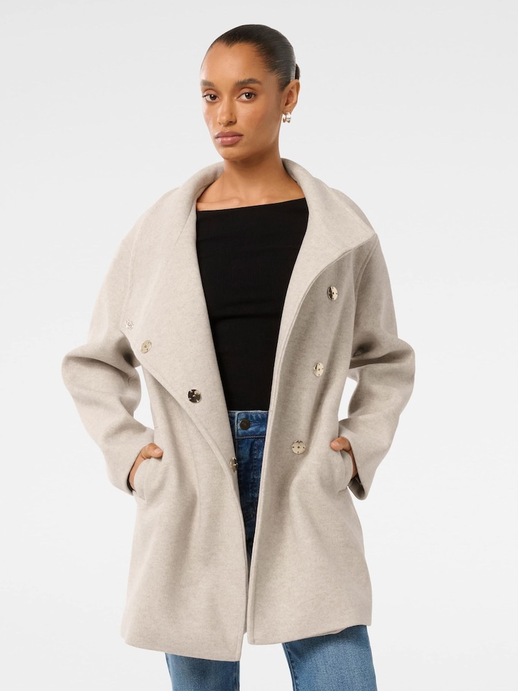 Forever New Cream Lola Petite Wrap Coat - Image 1 of 5