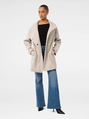 Forever New Cream Lola Petite Wrap Coat - Image 5 of 5