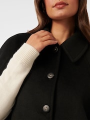 Forever New Black Liza Cape Coat - Image 3 of 5