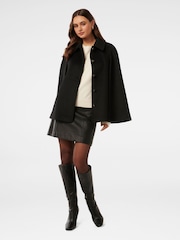 Forever New Black Liza Cape Coat - Image 5 of 5