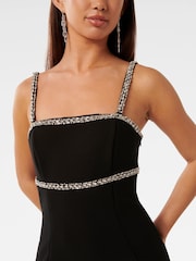 Forever New Black Tiana Embellished Mini Dress - Image 5 of 7