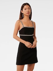 Forever New Black Tiana Embellished Mini Dress - Image 6 of 7