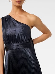 Forever New Blue Jayla Petite Metallic Maxi Dress - Image 3 of 4