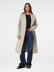 Forever New Grey Polly Wrap Coat - Image 1 of 5