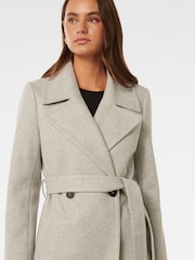 Forever New Grey Polly Wrap Coat - Image 3 of 5