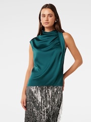 Forever New Green Issa High Neck Top - Image 1 of 5