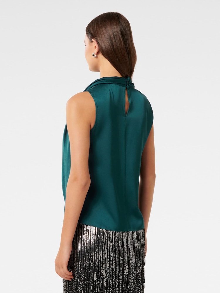 Forever New Green Issa High Neck Top - Image 2 of 5