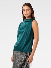 Forever New Green Issa High Neck Top - Image 3 of 5