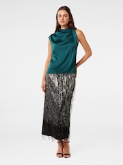 Forever New Green Issa High Neck Top - Image 4 of 5