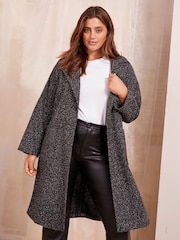 Curves Like These Black Longline Coatigan - Image 1 of 4
