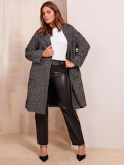 Curves Like These Black Longline Coatigan - Image 3 of 4