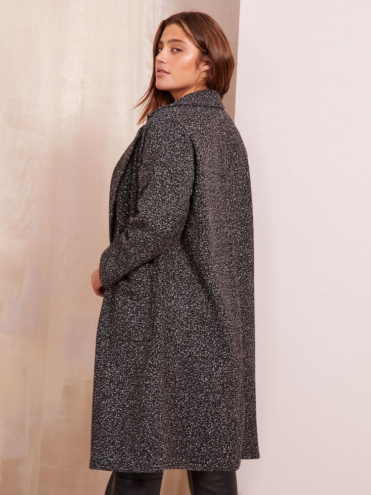 Curves Like These Black Longline Coatigan - Image 4 of 4