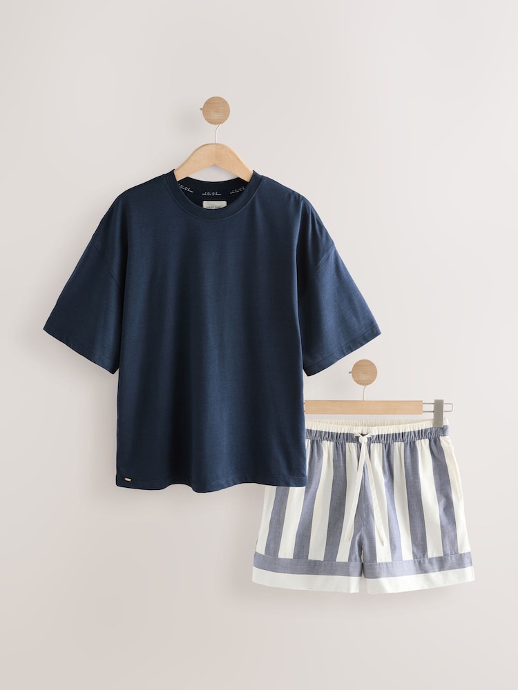 Navy Stripe Short Set Pyjamas - Image 1 of 1