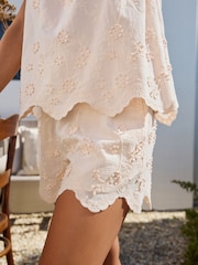 Peach Pink Textured Cami Short Pyjamas Set - Image 6 of 9