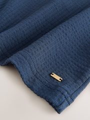 Blue Textured Short Pyjamas Set - Image 6 of 8
