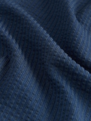 Blue Textured Short Pyjamas Set - Image 8 of 8