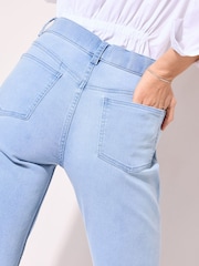 Friends Like These Bleach Blue Elasticated Waist Denim Jeggings - Image 4 of 4