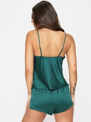 Ann Summers Green Cerise Satin Cami Set - Image 4 of 5