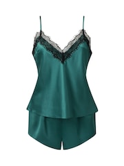 Ann Summers Green Cerise Satin Cami Set - Image 5 of 5