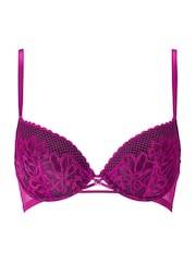 Ann Summers Pink Lasting Lover Mesh & Lace Padded Plunge Bra - Image 5 of 5