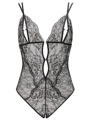 Svart - Ann Summers Diamond Hjärta Grenlös spetskropp - Bild 6 av 6