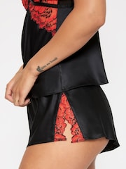 Ann Summers Black Nightfall Floral Lace & Mesh Cami Set - Image 4 of 5