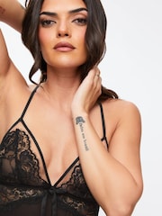 Ann Summers Black Enchanting Chiffon & Mesh Chemise Nightie - Image 4 of 5