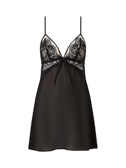 Ann Summers Black Enchanting Chiffon & Mesh Chemise Nightie - Image 5 of 5