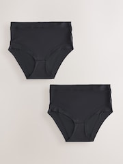 Black High Waist Ultimate Comfort Knickers 2 Pack - Image 1 of 1