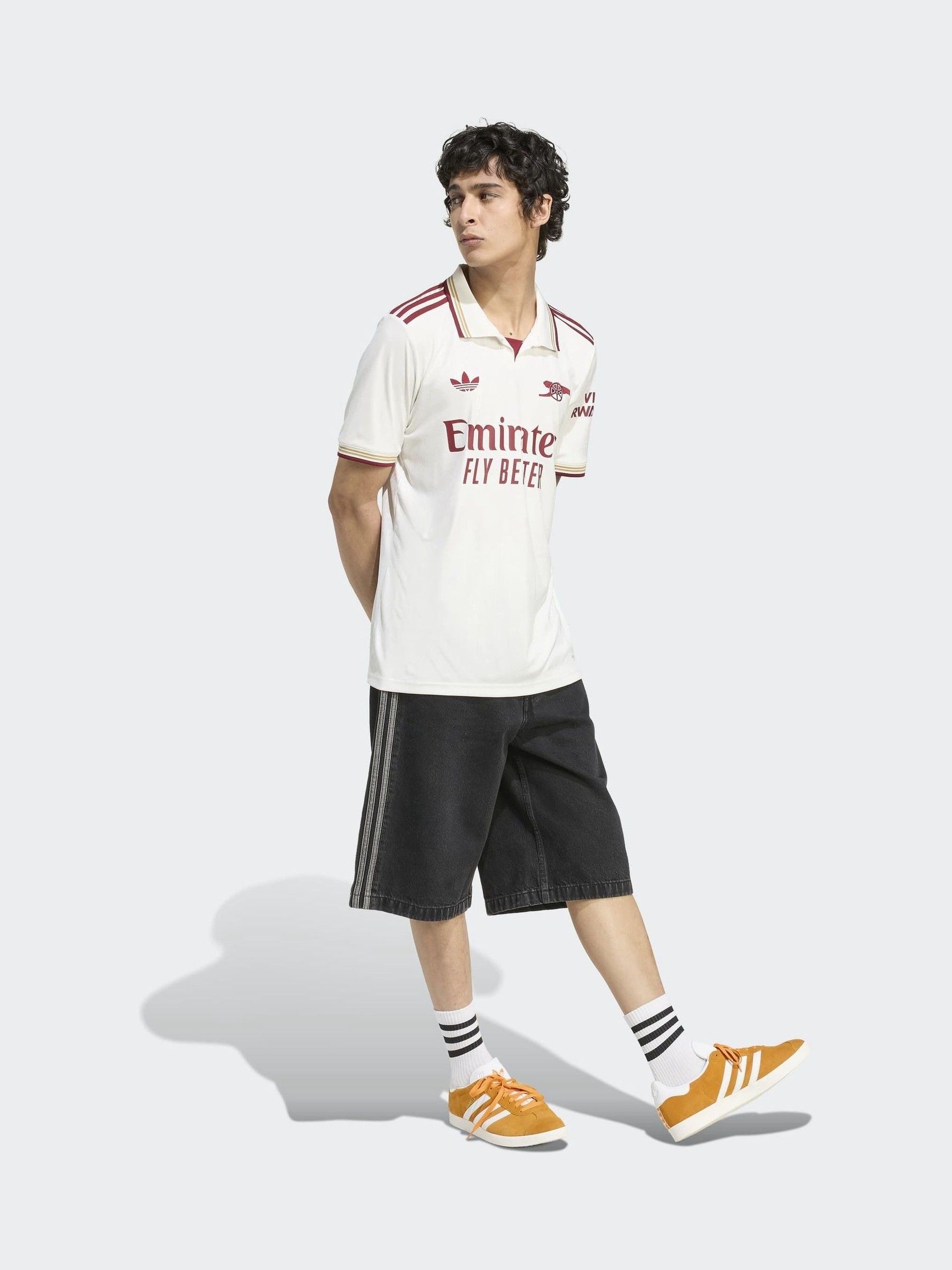 Buy adidas White/Burgundy Arsenal 25/26 Third Jersey from the Next