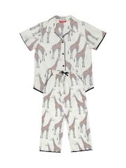 Cyberjammies Cream Minijammies Short Sleeve Pyjamas Set - Image 4 of 4