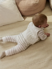 White Stripe Baby Gilet Top and Leggings Set (0mths-2yrs) - Image 4 of 6