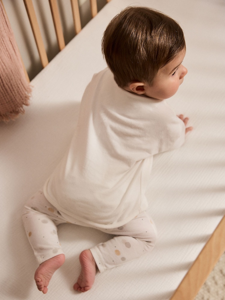 White Delicate Safari - Top and Leggings Baby Set (0mths-2yrs) - Imagen 2 de 3