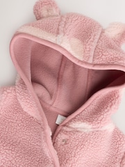 Diseño estampado en tonos de rosa - Borg Baby Jacket (0mths-2yrs) - Imagen 4 de 7