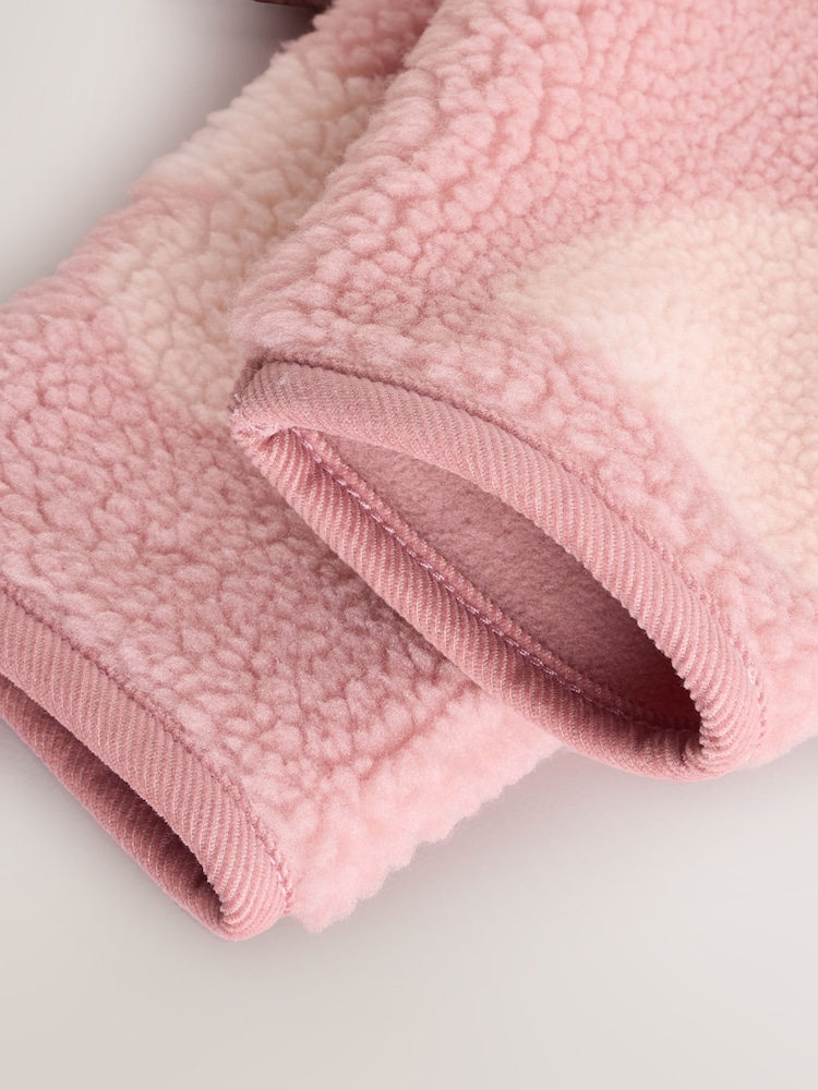 Diseño estampado en tonos de rosa - Borg Baby Jacket (0mths-2yrs) - Imagen 7 de 7