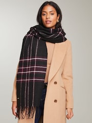 Lipsy Black Super Soft Midweight Printed Scarf - Image 1 of 4