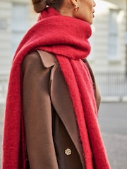 Lipsy Red Oversized Super Soft Brushed Scarf - Image 2 of 4