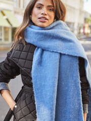Lipsy Blue Oversized Super Soft Brushed Scarf - Image 3 of 4